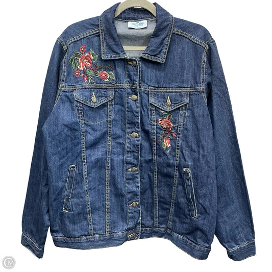 Jacket Denim By Clothes Mentor In Blue Denim, Size: Xl