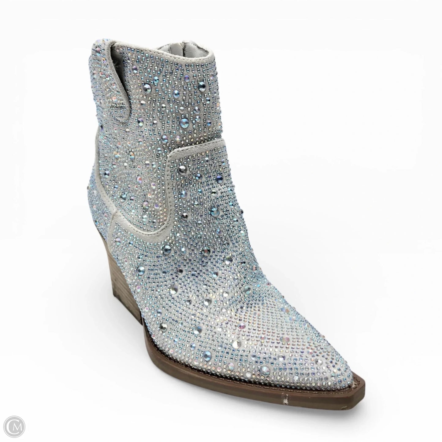 Boots Western By Very G In Cream & Silver, Size: 8