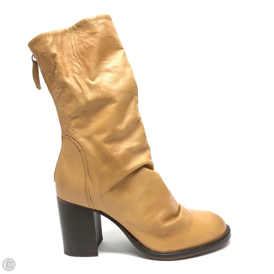 Boots Mid-calf Heels By Free People In Brown, Size: 9.5