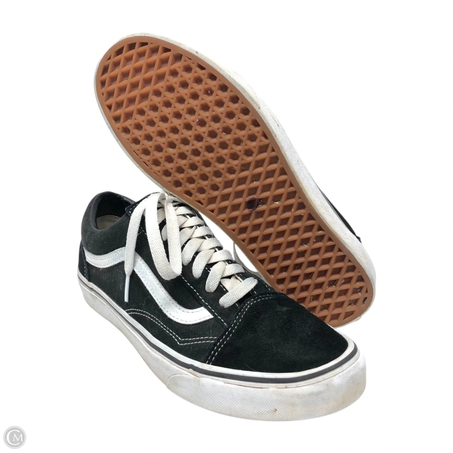 Shoes Sneakers By Vans In Black & White, Size: 10