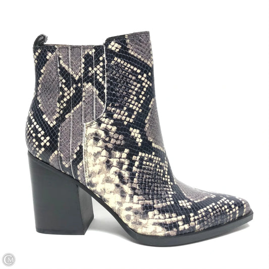 Boots Ankle Heels By Marc Fisher In Snakeskin Print, Size: 7.5