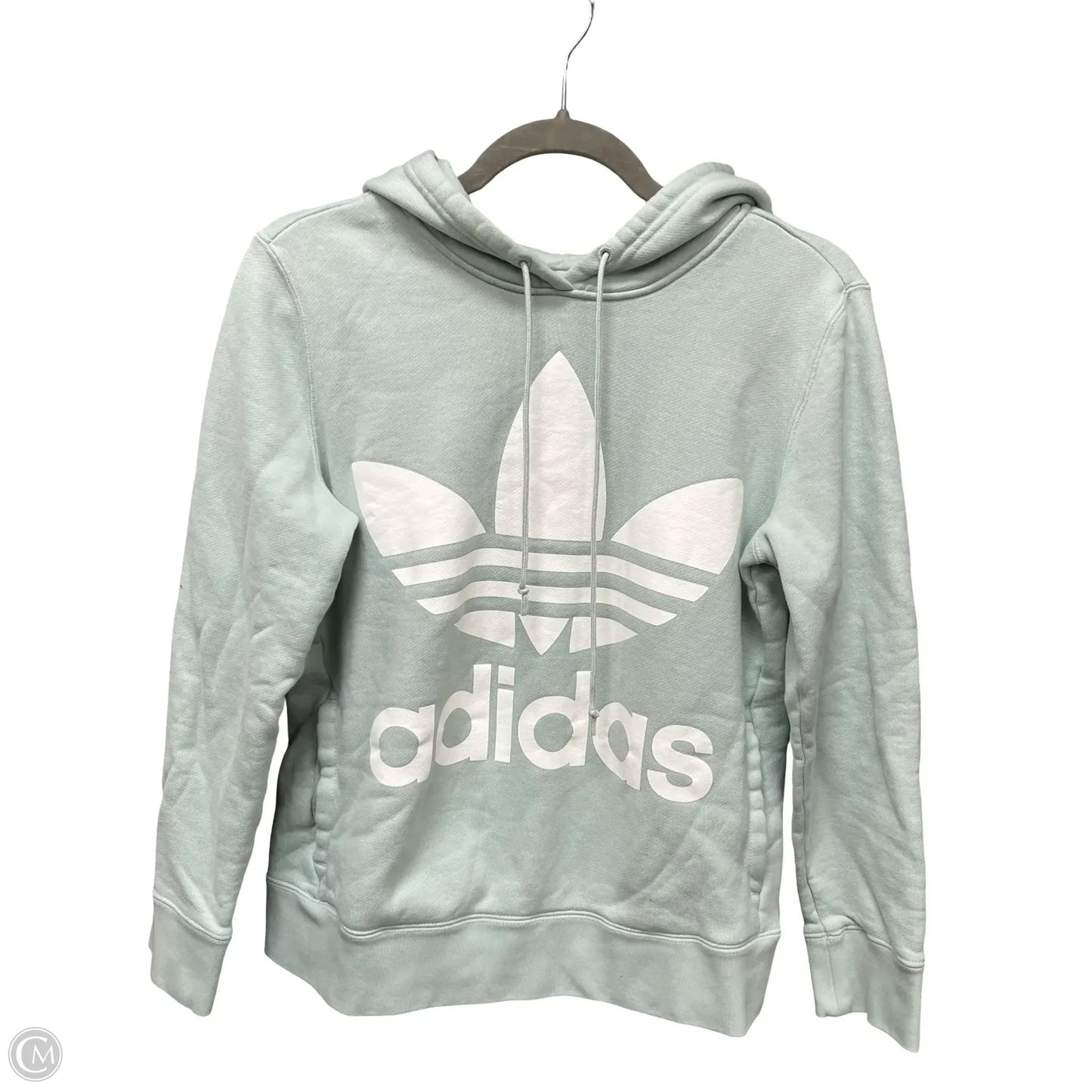 Sweatshirt Hoodie By Adidas In Green, Size: S