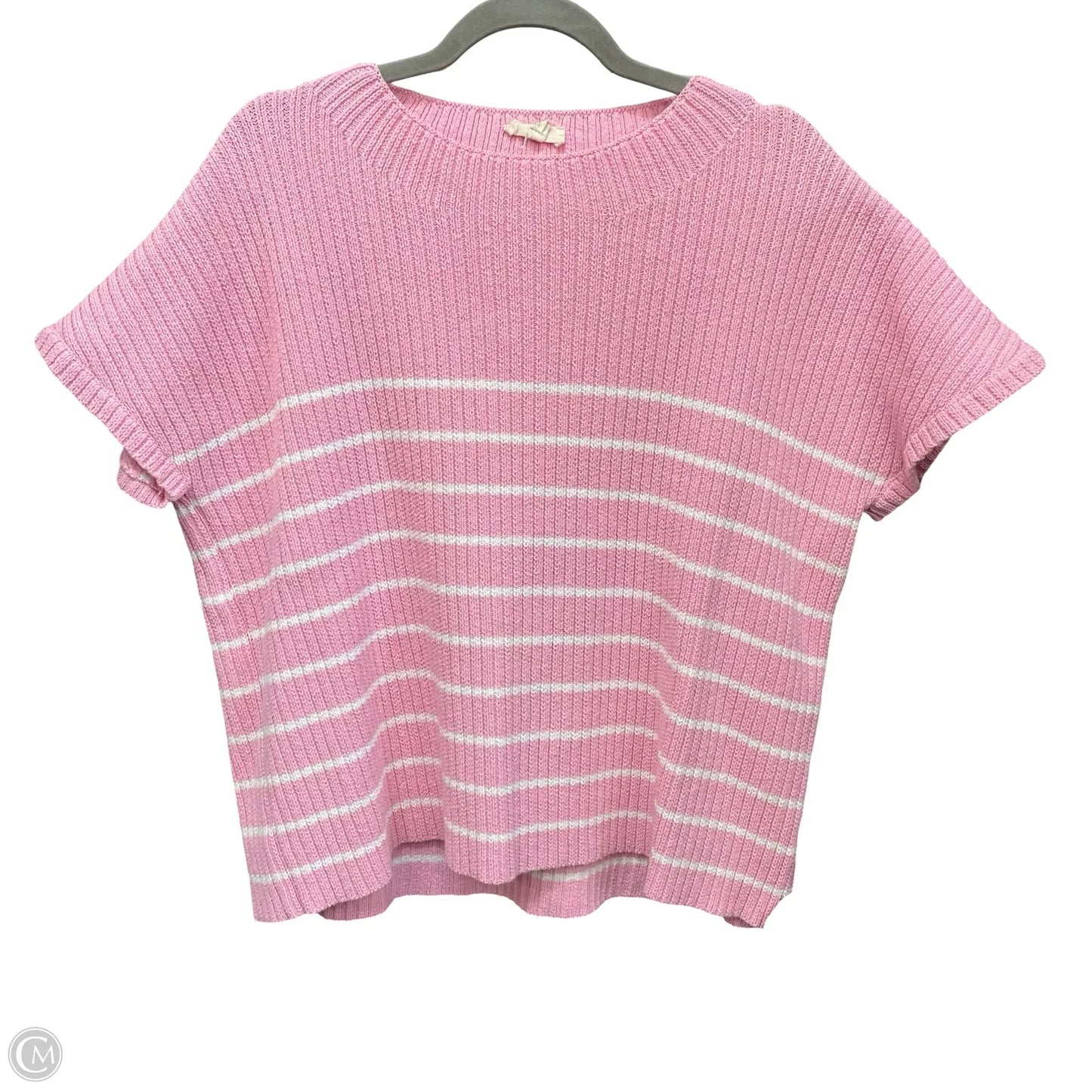 Sweater Short Sleeve By Entro In Pink, Size: Xl