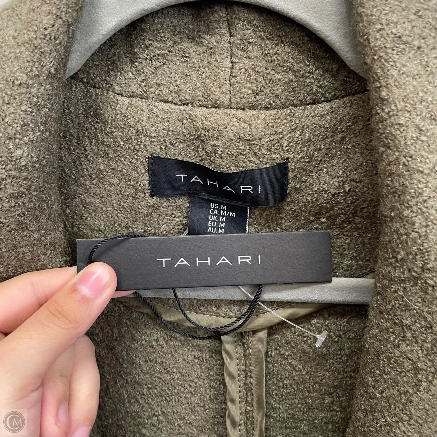 Coat Wool By T Tahari In Green, Size: M