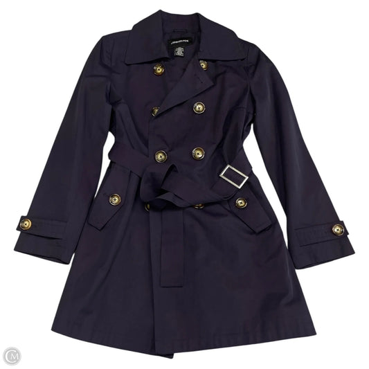 Coat Trench Coat By London Fog In Purple, Size: S