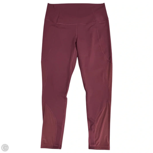 Athletic Leggings By Lululemon In Maroon, Size: 10