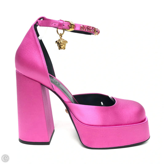 Shoes Luxury Designer By Versace In Pink, Size: 9