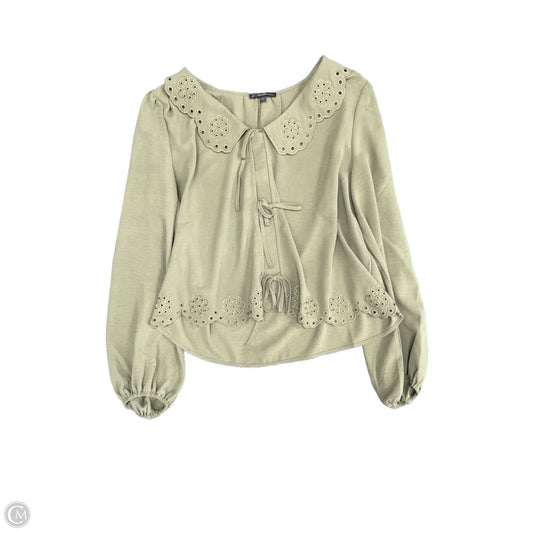 Top Long Sleeve By Adrianna Papell In Green, Size: L