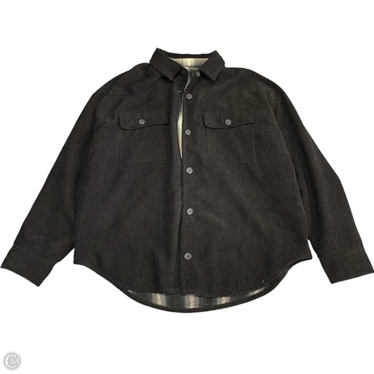 Jacket Shirt By Thread And Supply In Black & Grey, Size: S