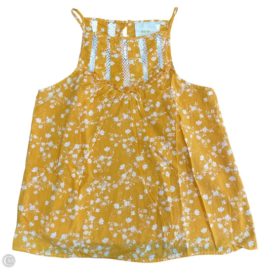 Top Sleeveless By Maeve In Orange & White, Size: S