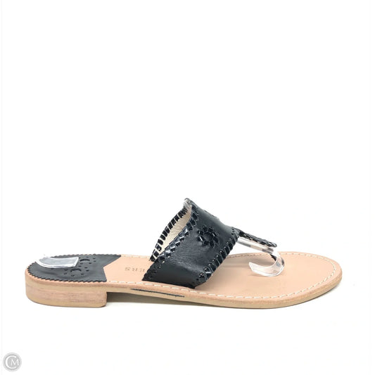 Sandals Flats By Jack Rogers In Black, Size: 10.5