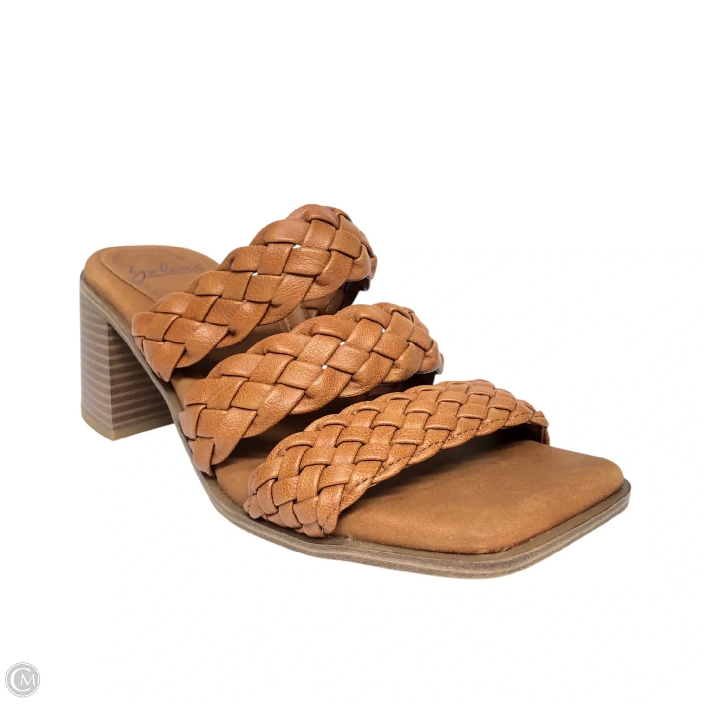 Sandals Heels Block By Zodiac In Brown, Size: 10