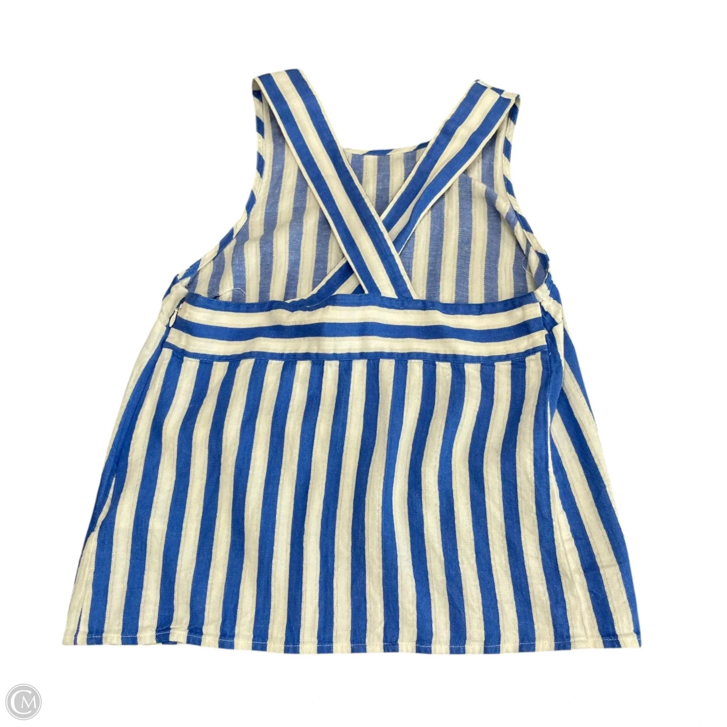 Top Sleeveless By J. Crew In Blue & White, Size: Xs