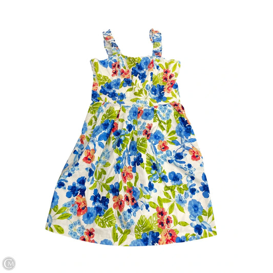 Dress Casual Short By Roz And Ali In Blue & White, Size: 10