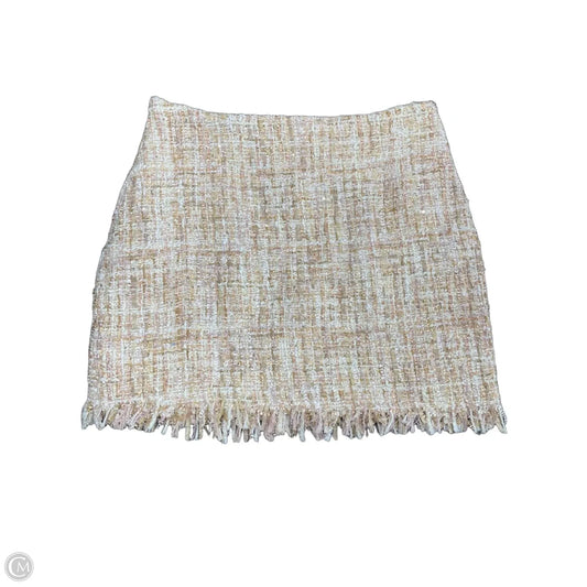 Skirt Mini & Short By Clothes Mentor In Cream, Size: L