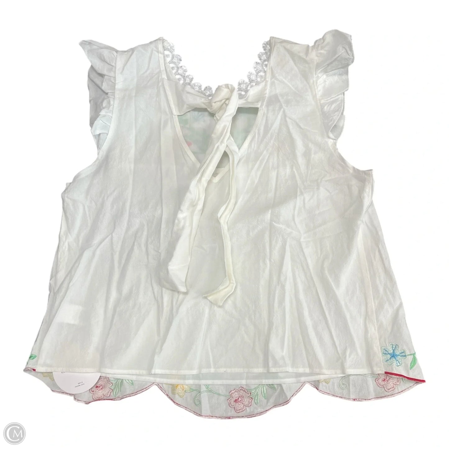 Top Sleeveless By Shein In White, Size: 12