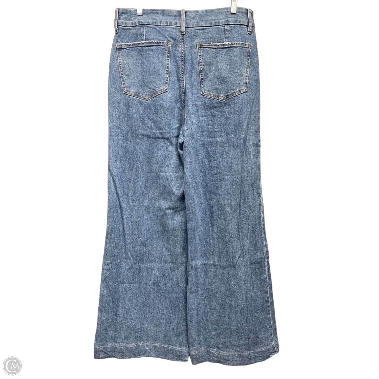 Jeans Wide Leg By Fashion Nova In Blue Denim, Size: L