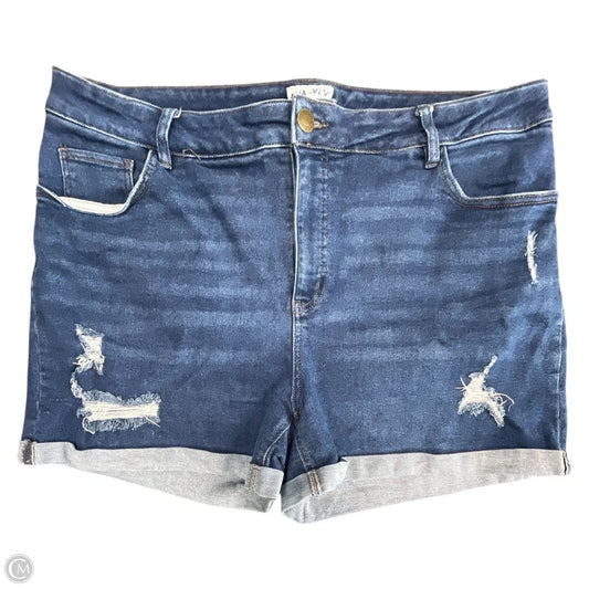 Shorts By Ava & Viv In Blue Denim, Size: 18