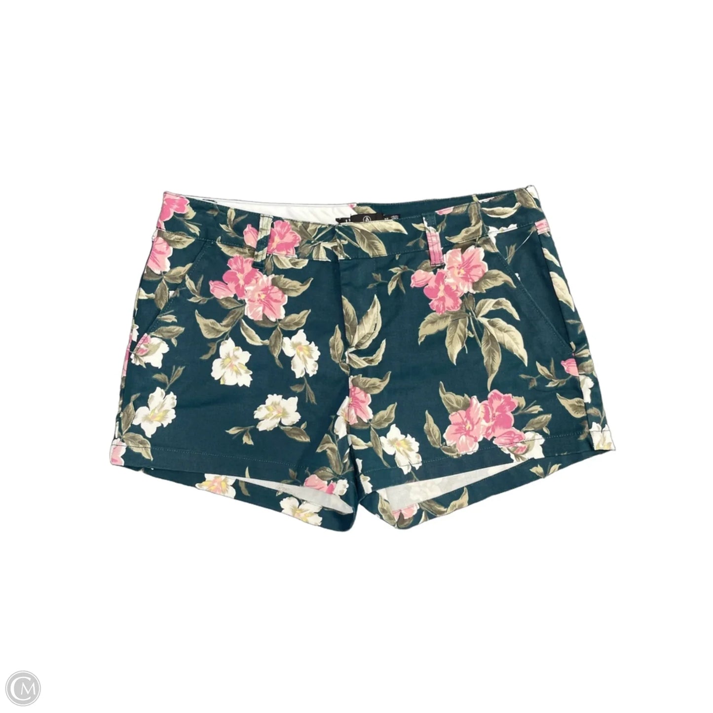 Shorts By Volcom In Green & White, Size: 4