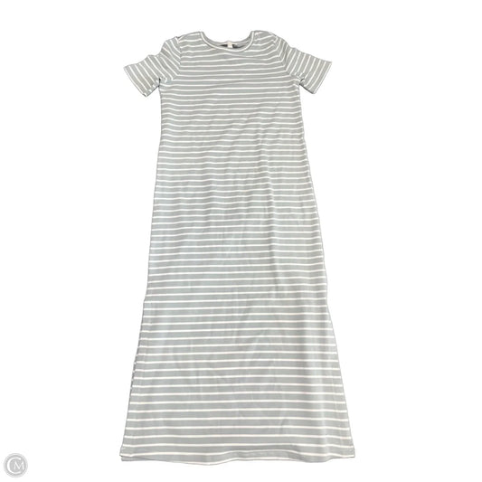 Dress Casual Midi By Cmb In Grey & White, Size: Xs