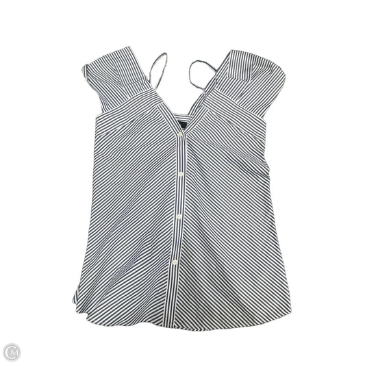 Top Sleeveless By Theory In Blue & White, Size: S