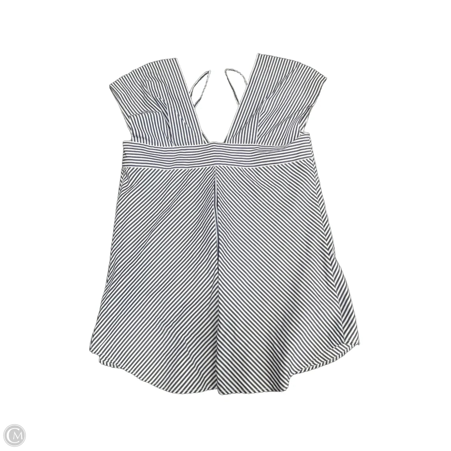 Top Sleeveless By Theory In Blue & White, Size: S