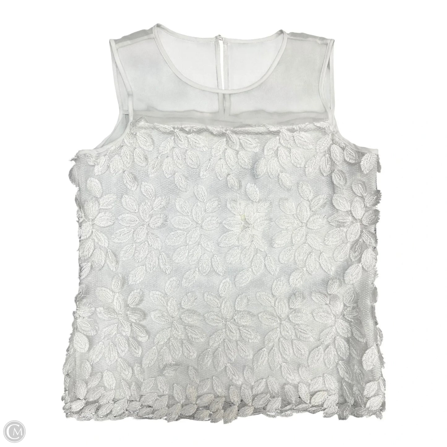 Top Sleeveless By Calvin Klein In White, Size: S