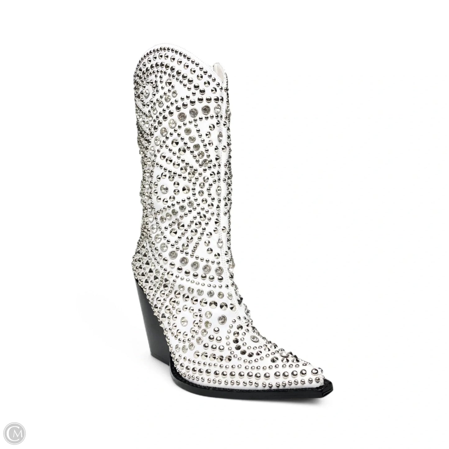 Boots Western By Jeffrey Campbell In Silver & White, Size: 7