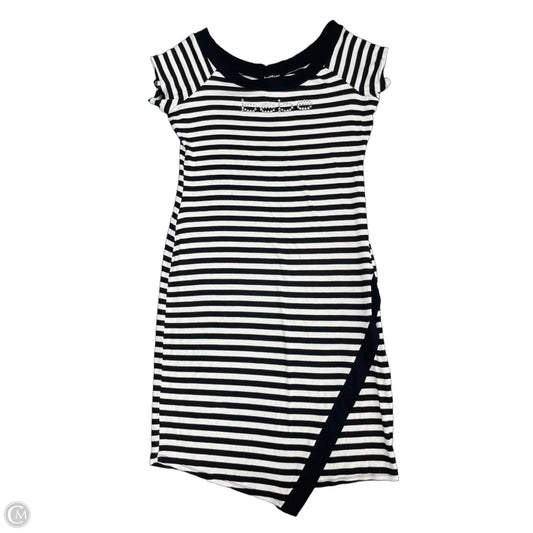 Dress Casual Midi By Bebe In Black & White, Size: L