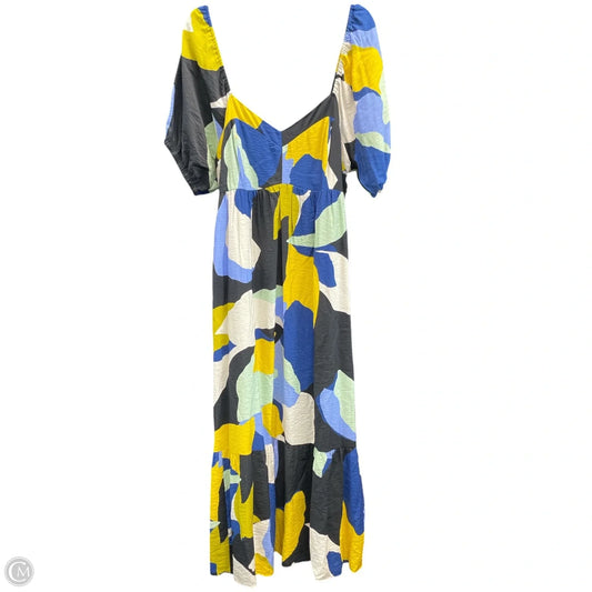 Dress Casual Midi By Nine West In Black & Blue, Size: Xl