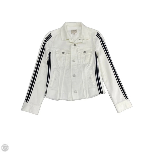 Jacket Denim By Liverpool In White Denim, Size: Xs