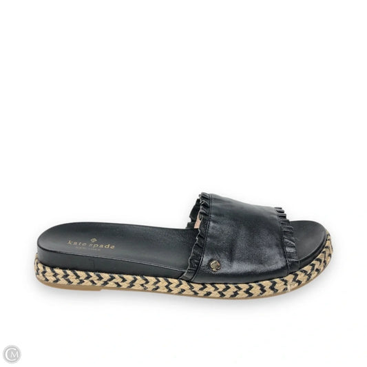 Sandals Designer By Kate Spade In Black, Size: 10