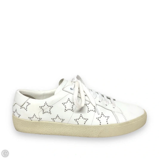 Shoes Luxury Designer By Yves Saint Laurent In White, Size: 10