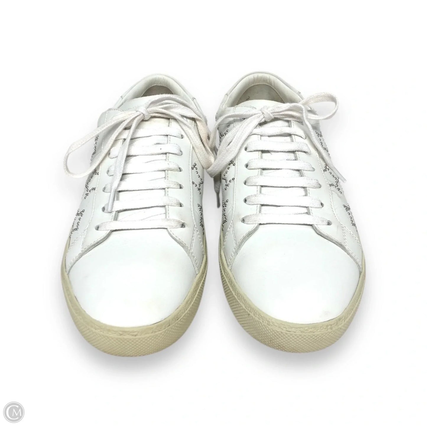 Shoes Luxury Designer By Yves Saint Laurent In White, Size: 10