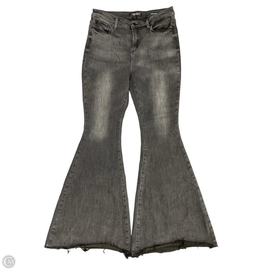 Jeans Flared By Judy Blue In Black Denim, Size: 14