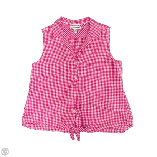 Top Sleeveless By Tommy Bahama In Pink & White, Size: M