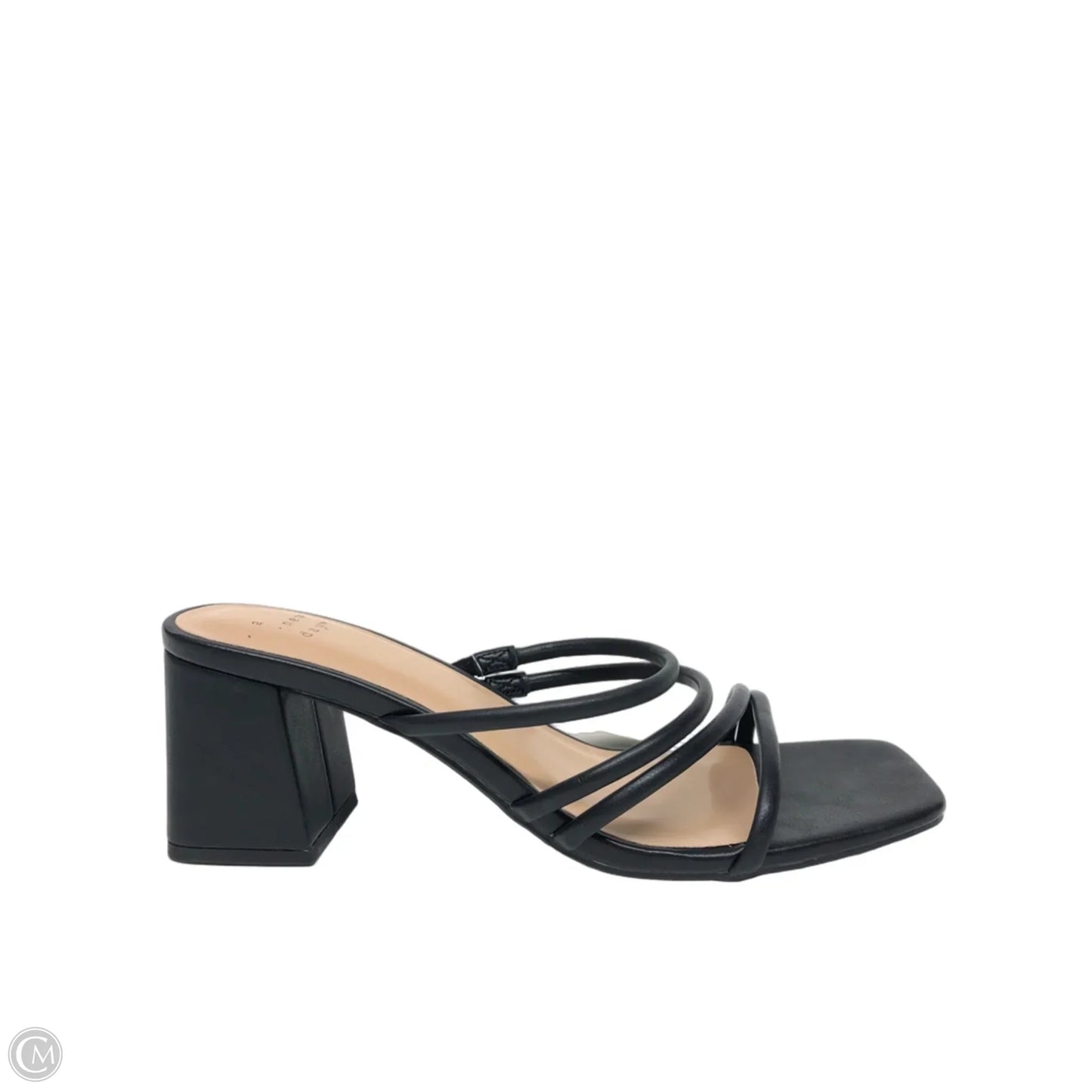 Sandals Heels Block By A New Day In Black, Size: 9