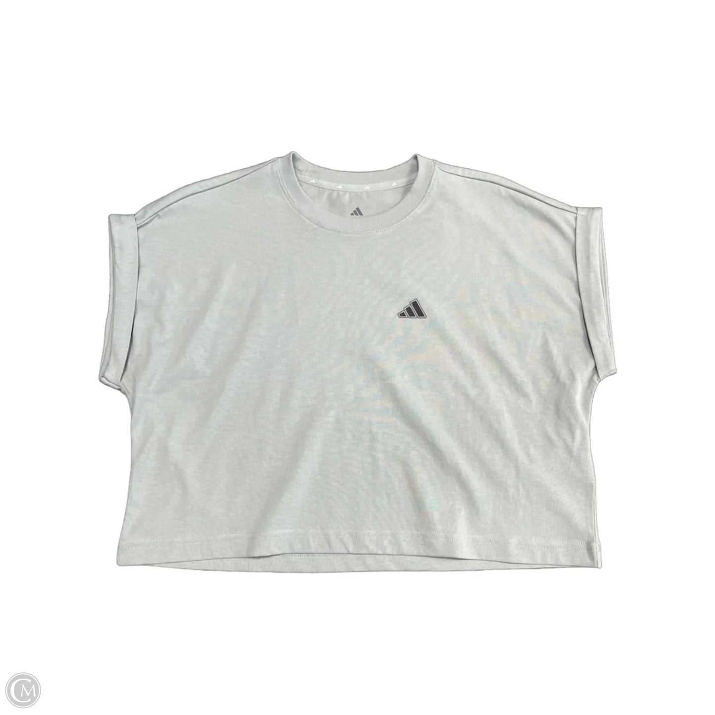 Athletic Top Short Sleeve By Adidas In Green, Size: Xs