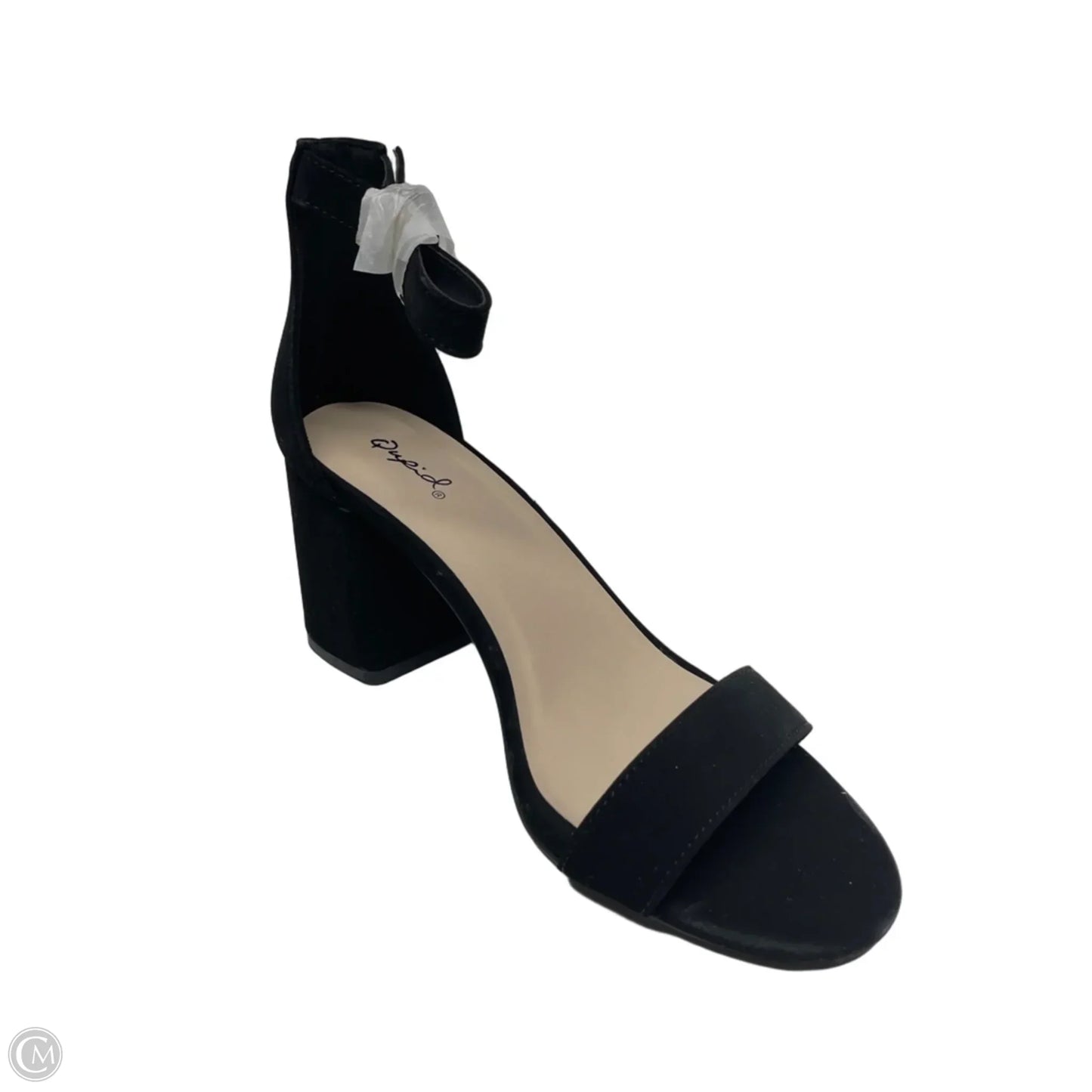 Sandals Heels Block By Qupid In Black, Size: 7.5