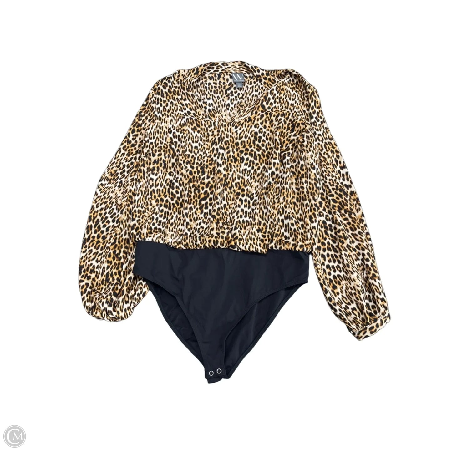 Bodysuit By Worthington In Animal Print, Size: Lp