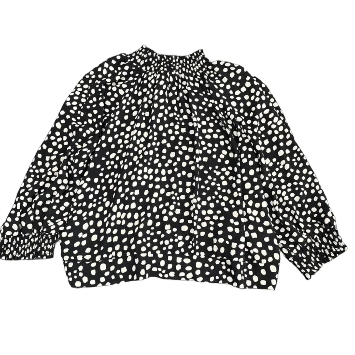 Top Long Sleeve By Dr2 In Black & White, Size: 2x