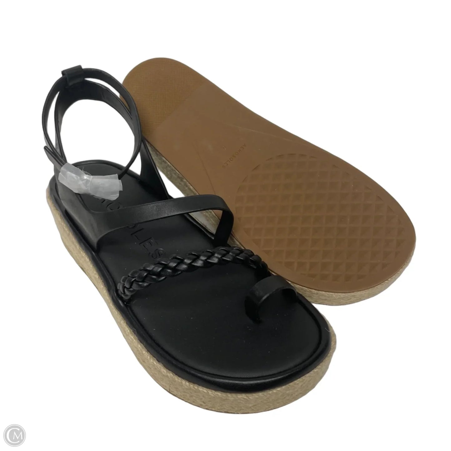 Sandals Heels Wedge By Aerosoles In Black, Size: 8