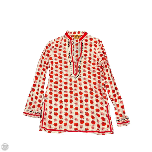 Tunic Designer By Tory Burch In Red & White, Size: 4