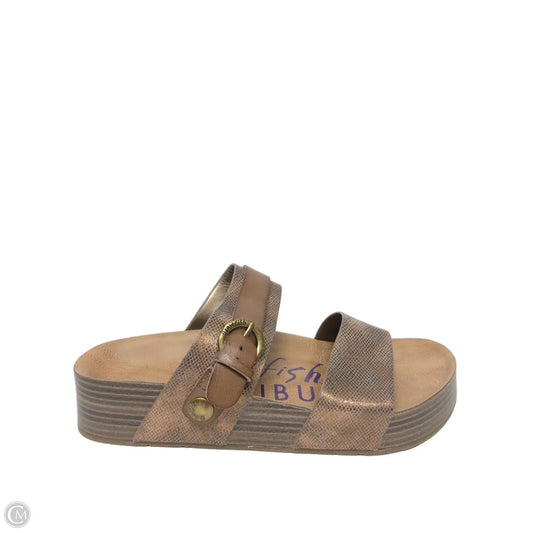 Sandals Flats By Blowfish In Bronze, Size: 9