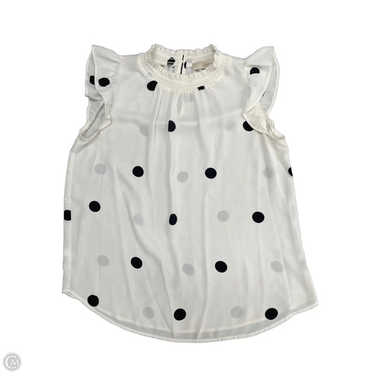 Top Short Sleeve By Loft In Black & White, Size: Xs