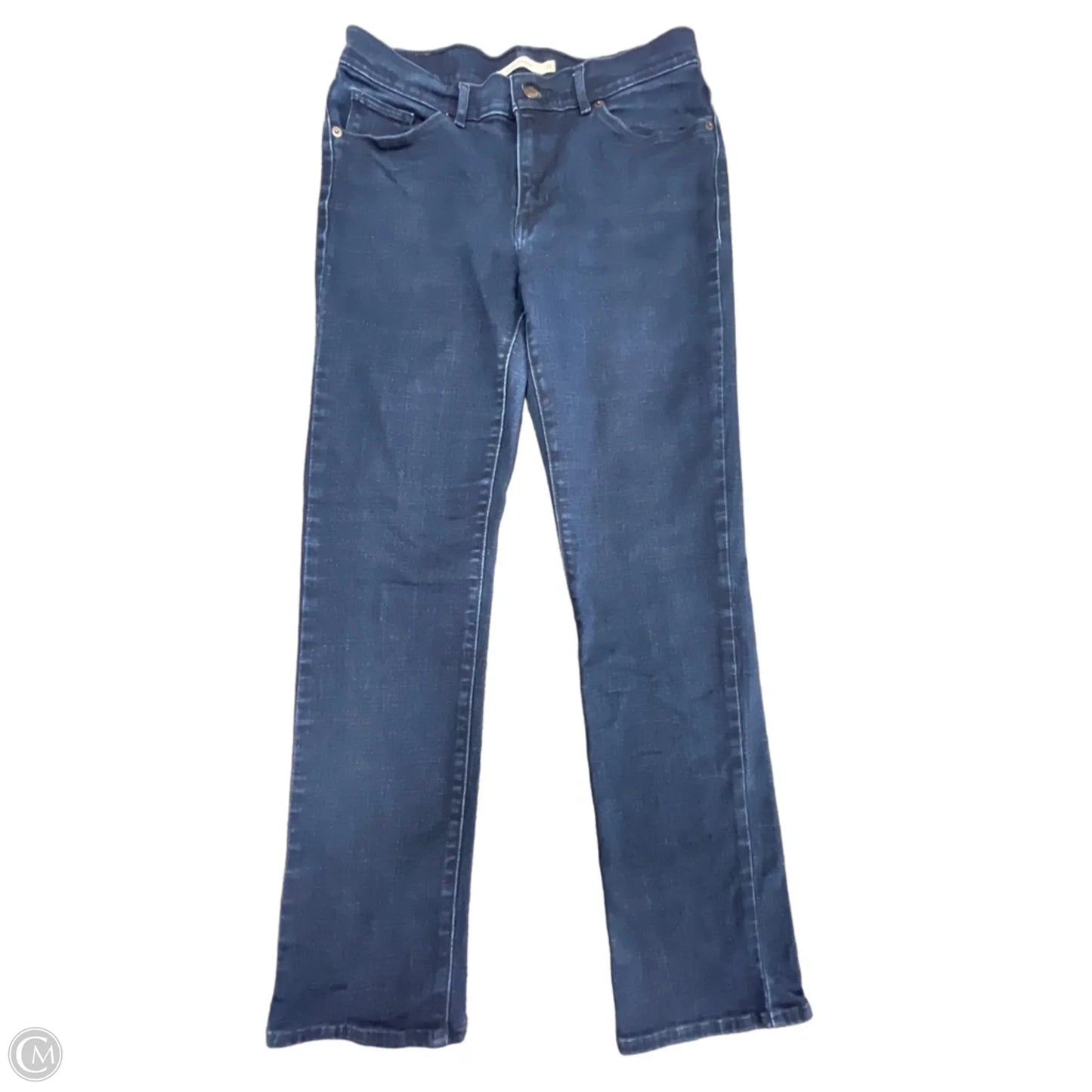 Jeans Straight By Levis In Blue Denim, Size: 8