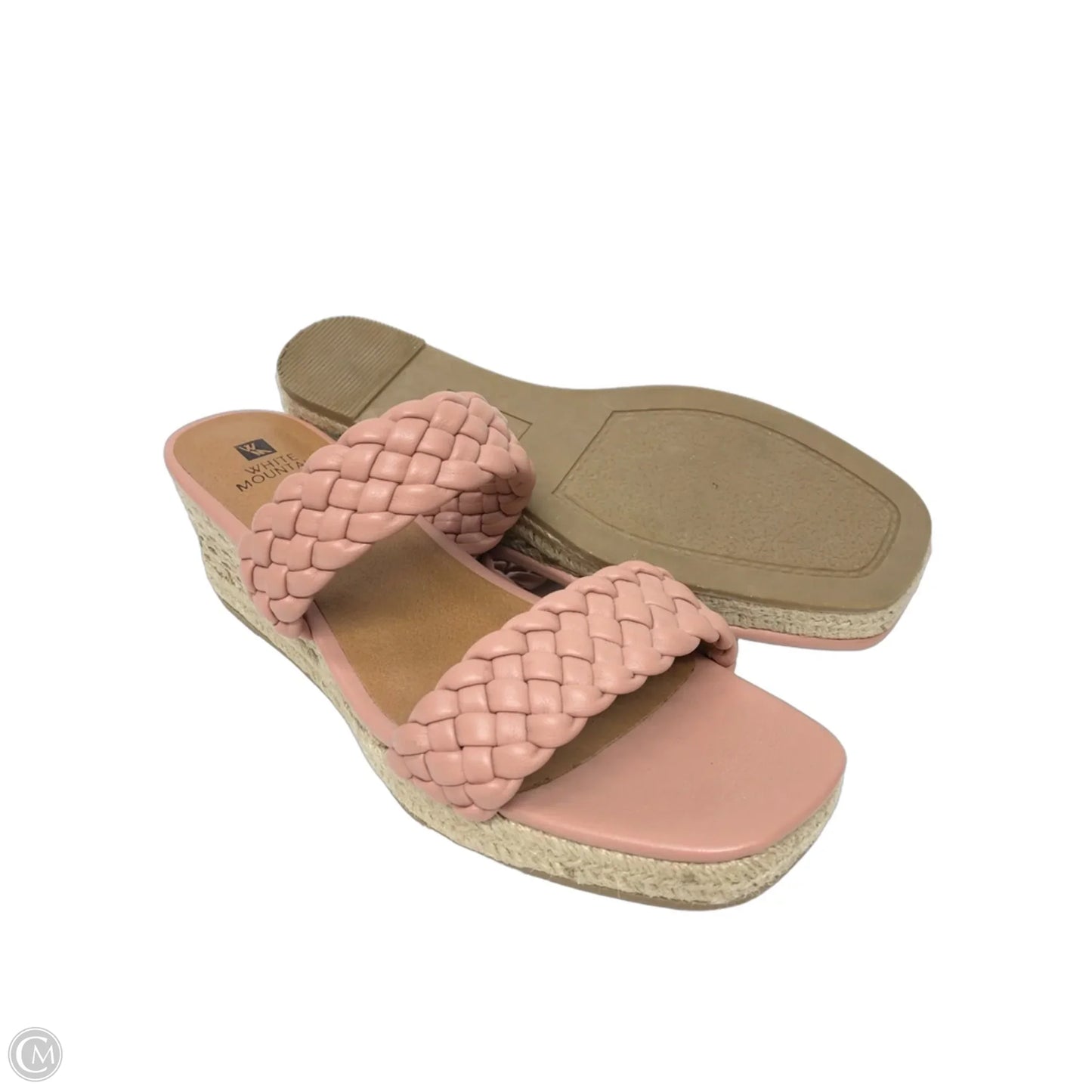 Sandals Heels Wedge By White Mountain In Pink, Size: 8.5
