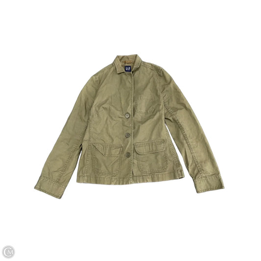 Jacket Shirt By Gap In Green, Size: M