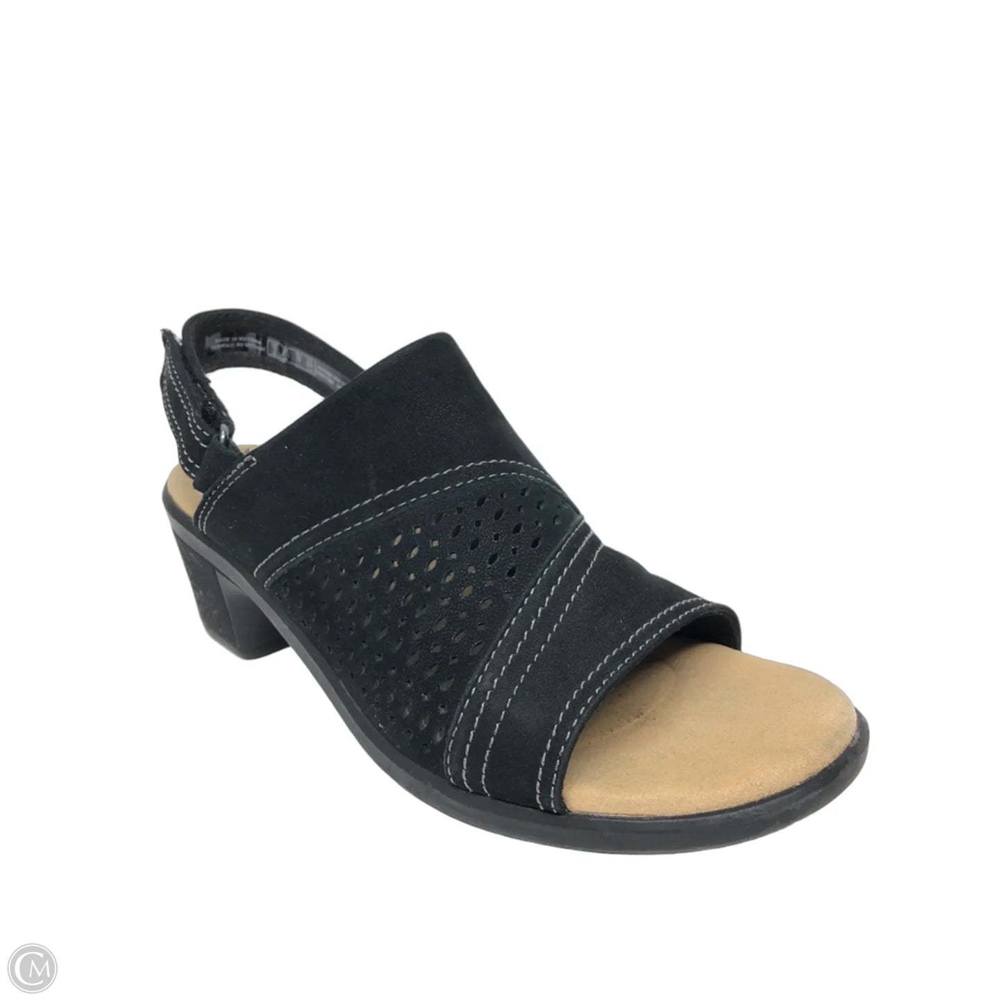 Sandals Heels Block By Clarks In Black, Size: 7.5