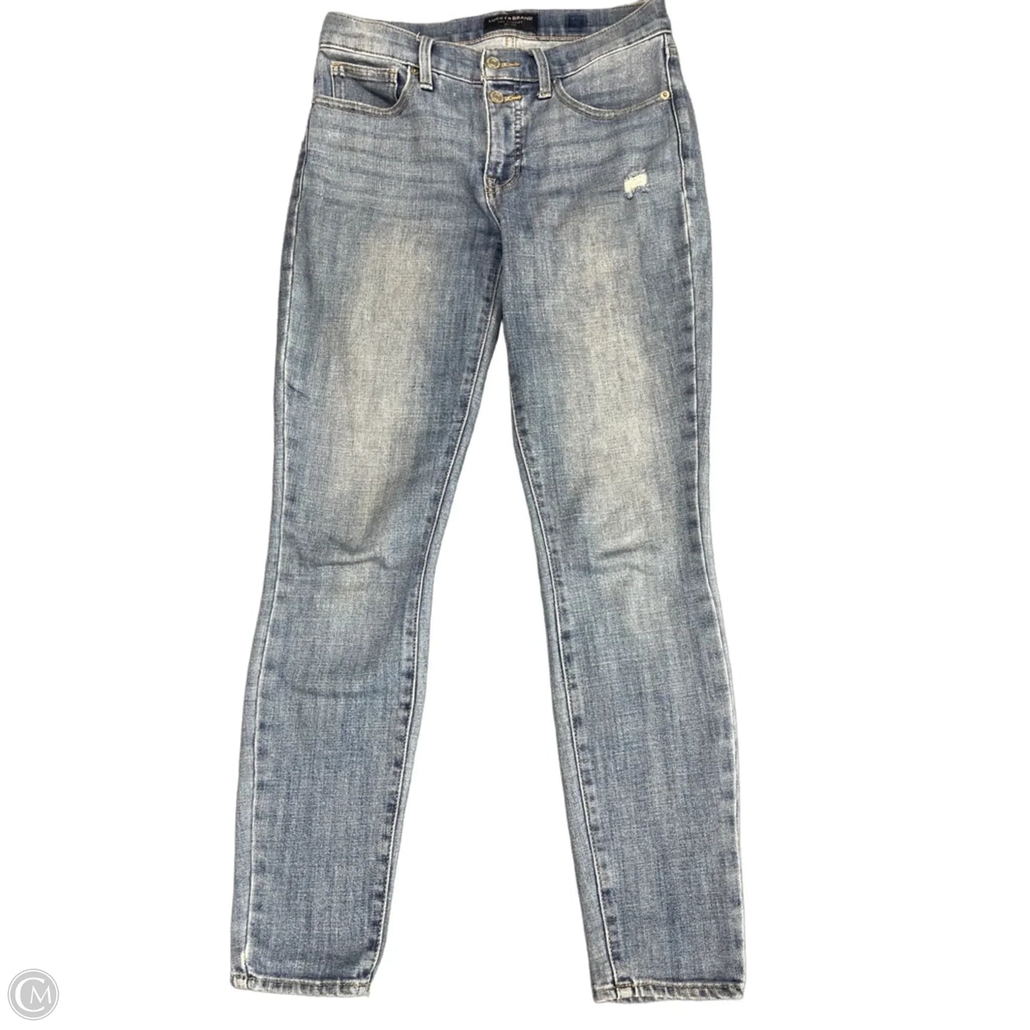 Jeans Skinny By Lucky Brand In Blue Denim, Size: 4